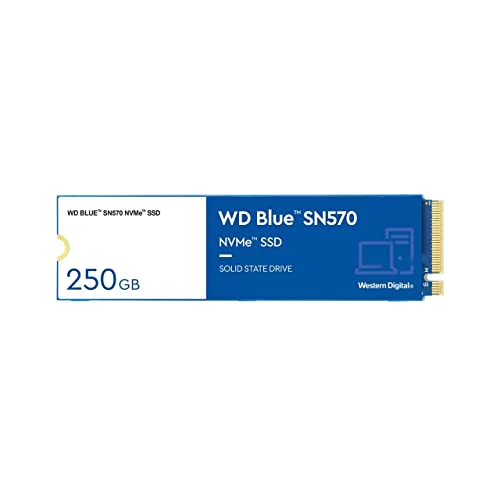 Western Digital(ウエスタンデジタル) 250GB WD Blue SN570 NVMe 内蔵ソリッドステートドライブSSD - Gen3 x4 PCIe 8Gb/秒 M.2 2280 最大3,300MB/秒 - WDS250G3B0C