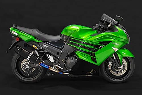 色：ブラックチタン トリックスター(TRICK STAR) スリップオン ZX-14R (16-) JMCA 車検対応 イカヅチ ブラック デュアルスリップオンマフラー JSYT-14RB-L4BT