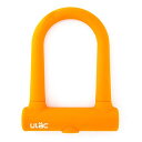 色:ORANGE ユーラック(Ulac)自転車 鍵 BROOKLYN シリコンカバー自転車用U字ロック 76mm*128mm UL-SU3