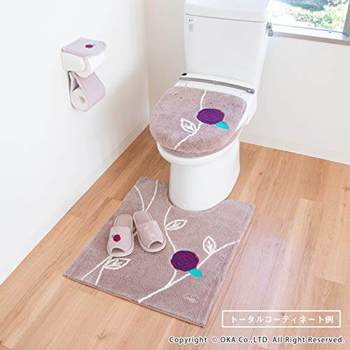 BeLugastoreのオカ(OKA) エトフトリア トイレマット 約75cm*63cm ロングサイズ ベージュ(北欧トイレタリー)｜アングル2