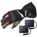 コミネ(KOMINE) バイク用 08-2155 EK-2155 デュアルヒートプロテクトエレクトリックグローブ セット Black/Red L(2)