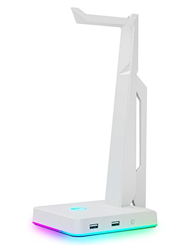 色:ホワイト IFYOO RGBゲーム用ヘッドセットスタンド 2つのUSBポート付き ゲームヘッドフォンマウント PC Xbox One PS4 スイッチ イヤホンホルダーハンガー headphone headset stand ハンガー、ファンシ 色:ホワイト IFYOO RGBゲーム用ヘッドセットスタンド 2つのUSBポート付き ゲームヘッドフォンマウント PC Xbox One PS4 スイッチ イヤホンホルダーハンガー headphone headset stand ハンガー、ファンシ