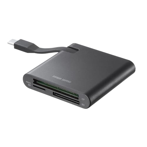 サンワサプライ SD4.0 UHS-II 対応 Type-C カードリーダー ADR-3TCML41BK