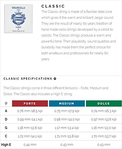 ヤーガー ADセット チェロ弦 JARGAR 2