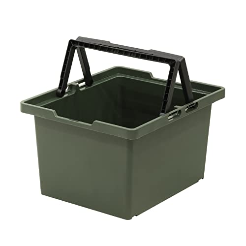 JEJアステージ 収納ボックス セパレートバスケット #100 グリーン 日本製 アウトドア キャンプ 積み重ね SPB-N100C 幅40*奥行48*高さ28cm