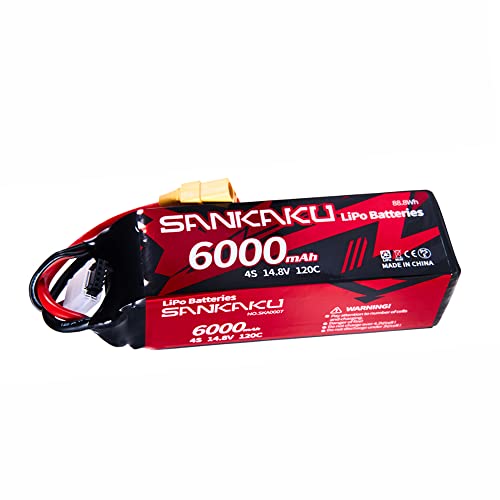 SANKAKU 6000mAh 120C RC|dr 14.8V 4S\tgpbN XT90RlN^[t KpRCJ[^NԗpgbNoM[[VOzr[