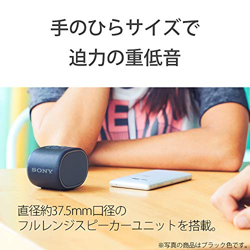BeLugastoreのソニー(SONY) ワイヤレスポータブルスピーカー SRS-XB01 B] : 防水 Bluetooth スマホなしで操作可能 ストラップ付属 2018年モデル / マイク付き/ ブラック｜アングル2