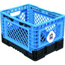 色:ブルー サイズ:25L TRUSCO(トラスコ) 折りたたみメッシュコンテナ25L ブルー TR-MPB25-B 収納ケース 収納ボックス(4)