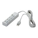 色:4個口 サイズ:5m バッファロー BUFFALO 2ピン電源タップ 4個口 個別スイッチ 5m ホワイト BSTAPSW2450WH