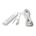 サイズ:2m バッファロー BUFFALO 3ピン電源タップ 4個口 スタンダード 2m ホワイト BSTAPST3420WH