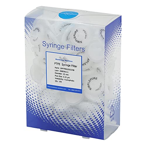 大阪ケミカル MSシリンジフィルター PTFE (疎水性) 100個入り PTFE025022