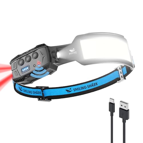 TCYF1 Smiling Shark wbhCg, LED&ԃwbhCg 1 USB[d 7{PxƖ 4000 mAh Ԏgp lZT[t IPX4h ho ނ oR U d Lv  