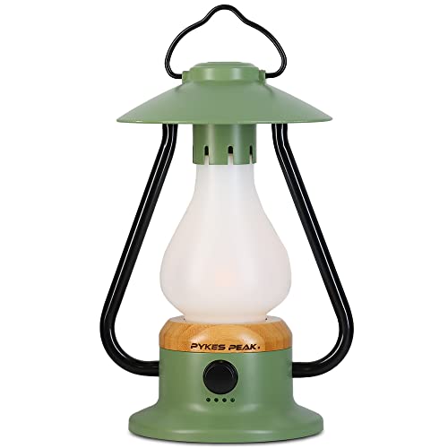 PYKES PEAK(パイクスピーク) LED ランタン LANTERN PP-01 USB 充電式 キャンプ アウトドア 防災 OLIVE GREEN 1