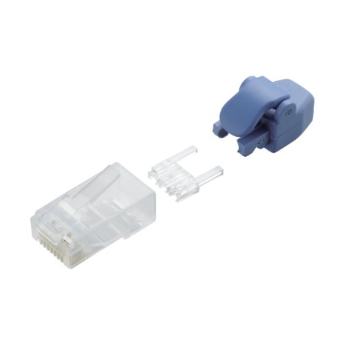 エレコム RJ45コネクタ Cat6対応 単線ヨリ線共通 つめ折れ防止コネクタ*プロテクタ付 10個入り LD-6RJ45T10/TP