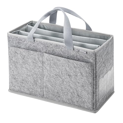 サンワサプライ フェルトBOXバッグ グレー BAG-TW9GY