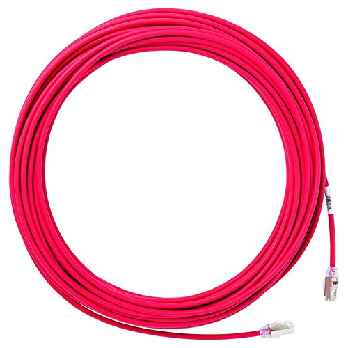 パンドウイット シールド LANケーブル Cat6A 超極細 プロ仕様 15m 赤 STP28X15MRD