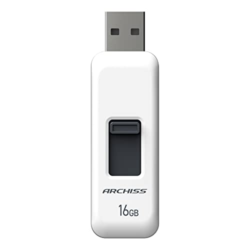 アーキス(Archiss) USBメモリ 16GB USB2.0 スライド式 ストラップホール付き キャップレスデザイン ホワイト AS-016GU2-PSW アーキス(Archiss) USBメモリ 16GB USB2.0 スライド式 ストラップホール付き キャップレスデザイン ホワイト AS-016GU2-PSW