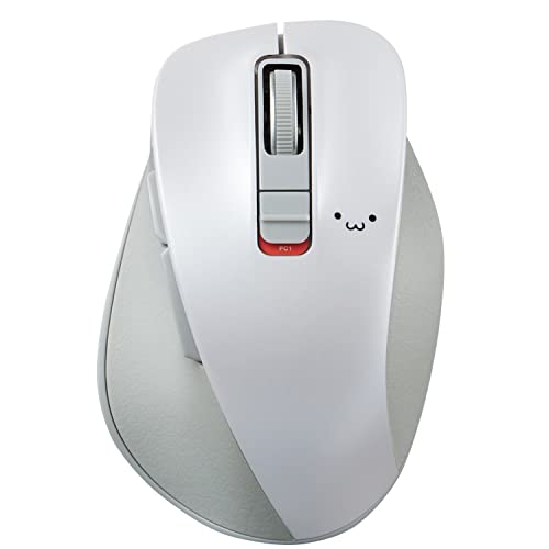 色:ホワイト(フェイス) サイズ:Mサイズ エレコム マウス ワイヤレスマウス Bluetooth EX-G 握りの極み 静音設計 5ボタン マルチペアリング Mサイズ ホワイト フェイス M-XGM15BBSWF/EC