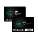 サイズ:256GB シリコンパワー SSD 256GB 2パック 3D NAND採用 SATA3 6Gb/s 2.5インチ 7mm PS4動作確認済 3年保証 A55シリーズ SP256GBSS3A55S25