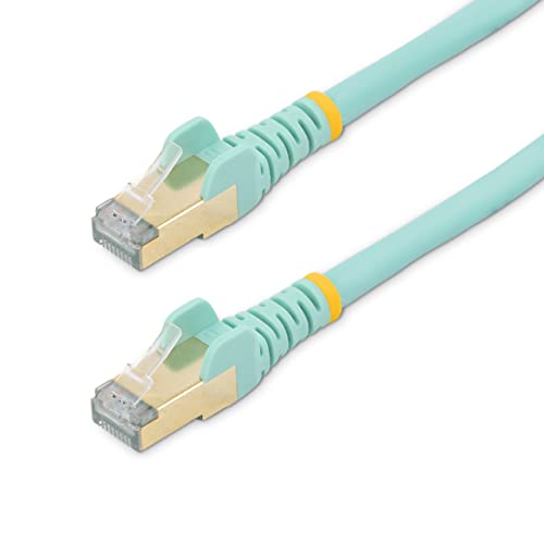 StarTech.com テゴリ6a LANケーブル 10m アクア ツメ折れ防止RJ45コネクタ CAT6aイーサネットケーブル 6ASPAT10MAQ