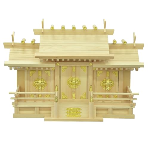 エイアイテック(AITECH) AIS 国産桧 神棚 お札が簡単に入る 謙信三社中 国内製造