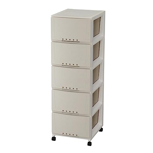 天馬(Tenma) シーンを選ばず使える収納チェスト 日本製 完成品 ルームケース 5段 キャスター付きで移動..