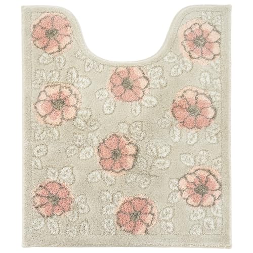 色:ベージュ サイズ:トイレマット(ロング) オカ(OKA) フローリア トイレマット ロング 約75cm*63cm ベージュ (日本製 ウィルトン織 花柄 北欧 すべり止め加工 洗える 抗菌 防臭 吸水加工) 色:ベージュ サイズ:トイレマット(ロング) オカ(OKA) フローリア トイレマット ロング 約75cm*63cm ベージュ (日本製 ウィルトン織 花柄 北欧 すべり止め加工 洗える 抗菌 防臭 吸水加工)