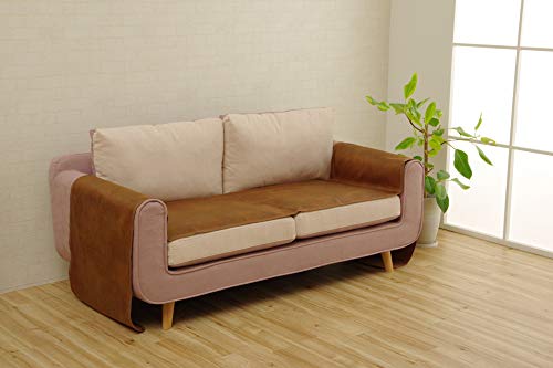 色:ブラウン サイズ:ソファーカバー 50×370cm イケヒコ ソファーカバー 座面 引っかき傷防止 抗菌 シワになりにくい スクラッチ ブラウン 約50*370cm #6031329