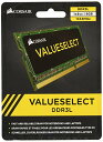 CORSAIR Memory Module DDR3L ノート VALUE SELECT Series 8GB*1kit CMSO8GX3M1C1333C9