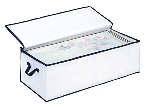 収納ケース ホワイト 約幅95*奥行42*高さ30cm 厚手の着物収納ケース 252763