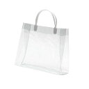 サイズ:巾300×マチ100×高250mm ヘイコー ビニール 手提 透明バッグ スナップ付 S 30x10x25cm 10枚