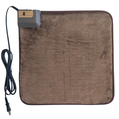 ワタナベ工業 カーペット ホットクッション 40*40cm ブラウン 電子コントロール式 発熱繊維使用 シンプ..