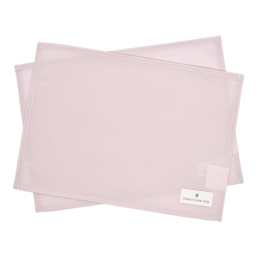 COLORFUL CANDY STYLE ランチョンマット(25cm*35cm) 撥水ノーアイロン 2枚セット くすみ無地 くすみピンク はっ水 軽量 汚れにくい シワ防止 ノーアイロン 女の子 NL204200