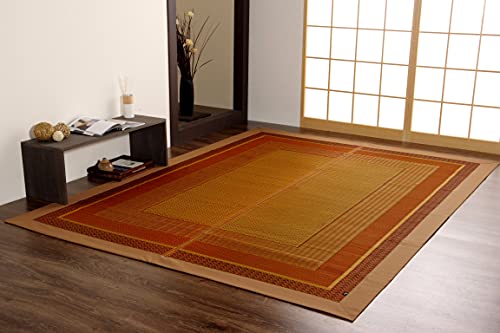 サイズ：95 x 150 cm (長方形) イケヒコ い草 ラグ マット 1畳 ランクス 約 95*150cm ベージュ 国産 ヒバ加工 #8200990