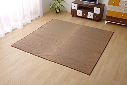 イケヒコ・コーポレーション い草ラグ カーペット 1.5畳 国産 Fソリッド ライトブラウン 約140*200cm ..