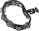 MEINL Percussion マイネル タンバリン Traditional ABS Tambourine Steel Jingles Black TMT2BK 国内正規品