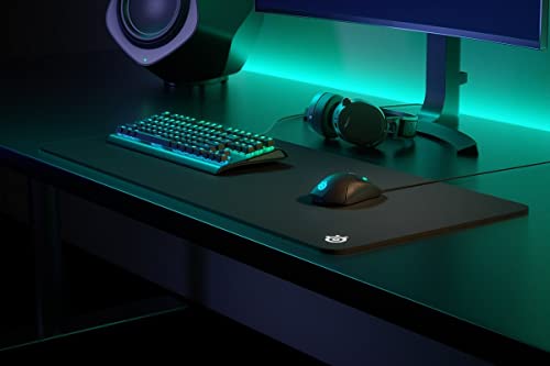 サイズ：XXL SteelSeries ゲーミングマウスパッド 大型 極厚 ノンスリップラバーベース ブラック 90cm*40cm*0.4cm QcK Heavy XXL 67500