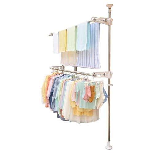 サイズ：10_PS-20(幅10×奥行34.4~58×高さ207.5~277cm) 天馬 大きな脚形状と吸盤状クッションでしっかり..