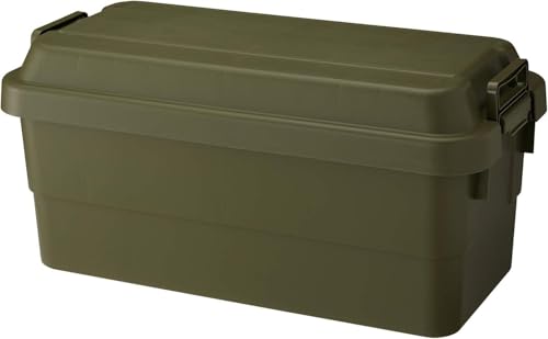 リス(RISU) 収納ボックス トランクカーゴ 70L グリーン 日本製 TC-70 コンテナ ボックス 屋外収納 キャンプ 防水 GHON072
