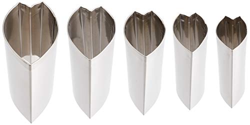 遠藤商事 業務用 手造り業務用抜型(5ヶ組) 桜の花びら 18-8ステンレス 日本製 BNK09006