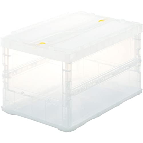 トラスコ中山(TRUSCO) 薄型折りたたみコンテナスケル 50Lロックフタ付 透明 TSK-C50B-TM 収納ケース 収納ボックス トラスコ中山(TRUSCO) 薄型折りたたみコンテナスケル 50Lロックフタ付 透明 TSK-C50B-TM 収納ケース 収納ボックス