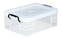和泉化成 収納コンテナ 日本製 セーフティBOX4型クリア (幅35.8*奥53*高18.7cm) 3642(3)
