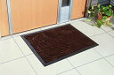 色:ブラウン サイズ:約40×60cm イケヒコ 玄関マット ステイ ブラウン 約40*60cm リーフ柄 洗える マット #2038009(3)