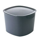 ティディ(Tidy) バケットコンテナー 収納コンテナー グレー バケツ 小物収納 ふたあり 半透明 取っ手あり CE-666-201-5(3)
