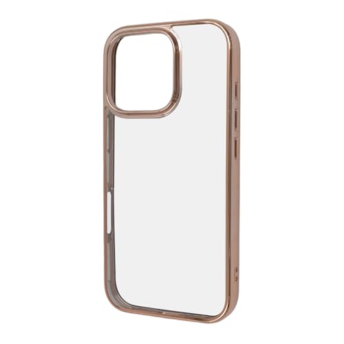 レイ・アウト iPhone 16 Pro 用 ケース ハイブリッド Like standard 衝撃吸収 メタリック ピンクゴール..