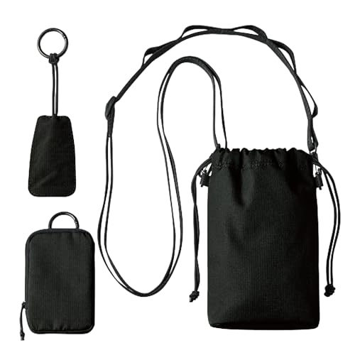 エレコム スマートポーチ スマホ ポーチ ループ付き カードポーチ キーケース ブラック P-CLSPL01BK