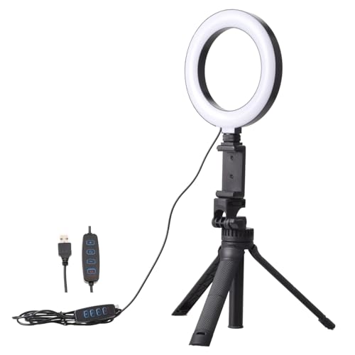 エツミ LEDリングライト 三脚 スマホホルダー 撮影セット 6インチ スマホ三脚 自撮りライト VLOGスター..
