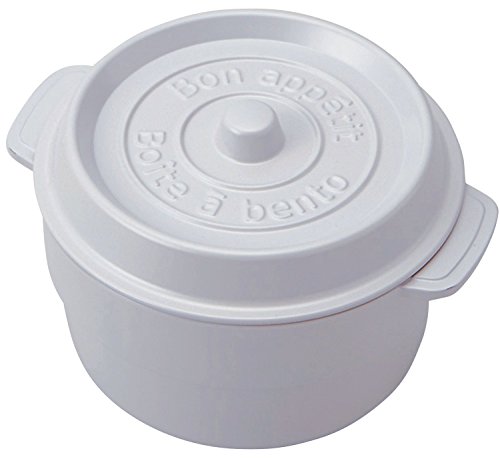 竹中 日本製 お弁当箱 ココポット ラウンド ホワイト (上段)230ml、(下段)300ml T-56445