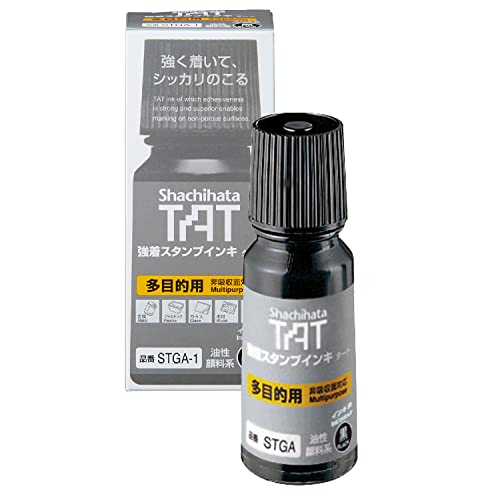 シャチハタ 強着 スタンプ台 TAT インキ 多目的用 小瓶 黒 STGA-1-K シャチハタ 強着 スタンプ台 TAT インキ 多目的用 小瓶 黒 STGA-1-K