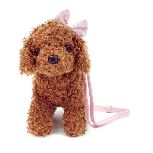[ベストエバー] BESTEVER ミニポシェット ぬいぐるみ ポーチ 犬 トイプードル ピンクリボン 犬 Toy Poodle Pink Ribbon 46069